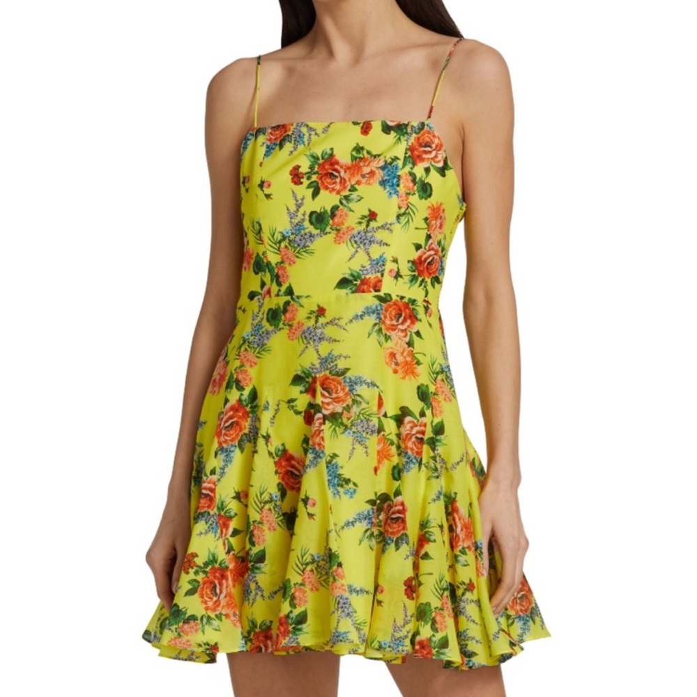 Alice + Olivia Floral Yellow Dress